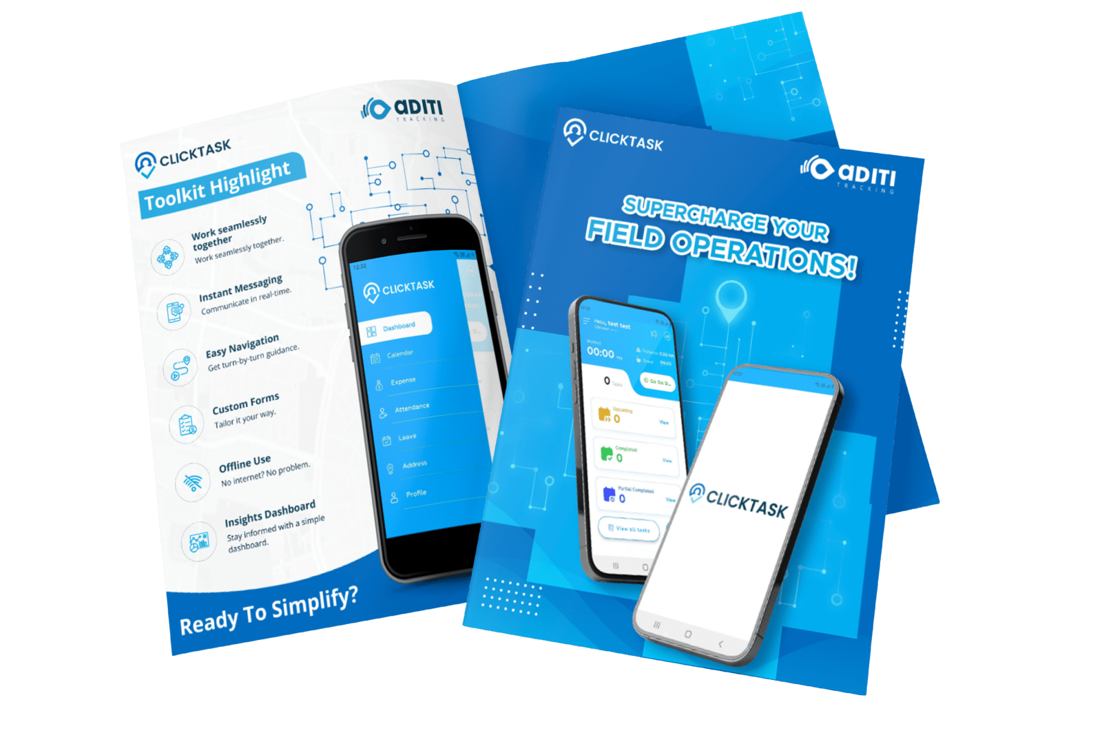 Click Task Brochure mockup
